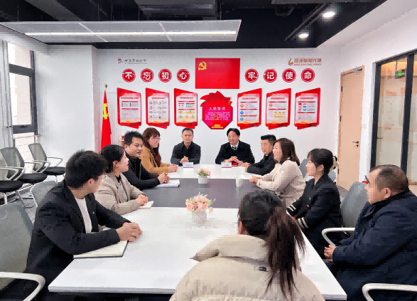 新城区西一街道办刘儒鸿书记一行来访绿洲保代指导交流