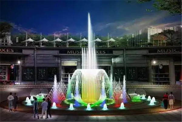 湖南音乐喷泉厂家 呈现绚丽多彩的水幕秀表演