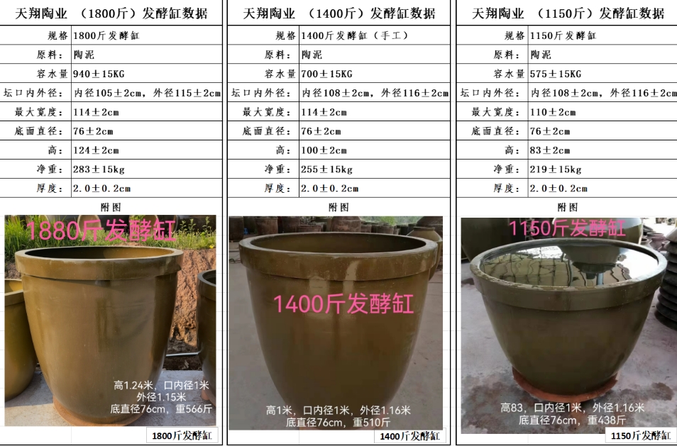 1150斤-1800斤發酵缸