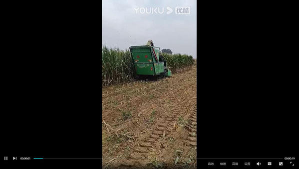 轮式标配版用户反馈玉米收割视频