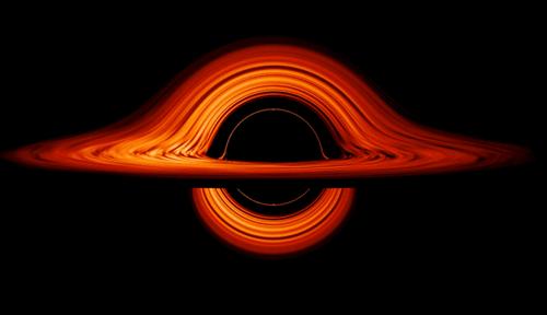 别眨眼！NASA发布绚丽动图 带你看扭曲的黑洞**