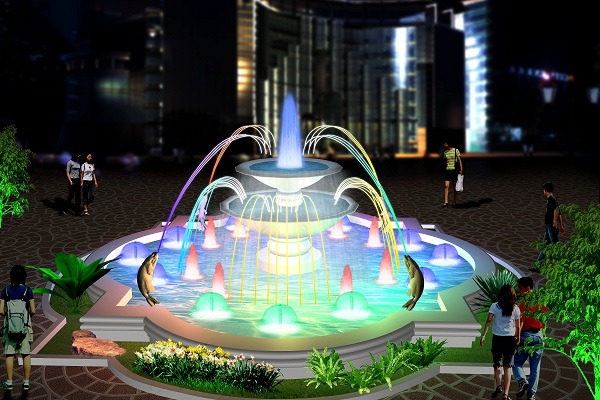 四川雕塑喷泉效果图