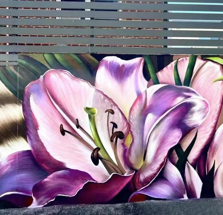花卉墙绘