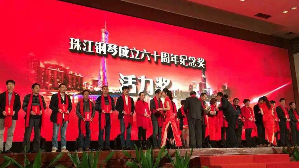 2016年获得珠江钢琴销售活力奖