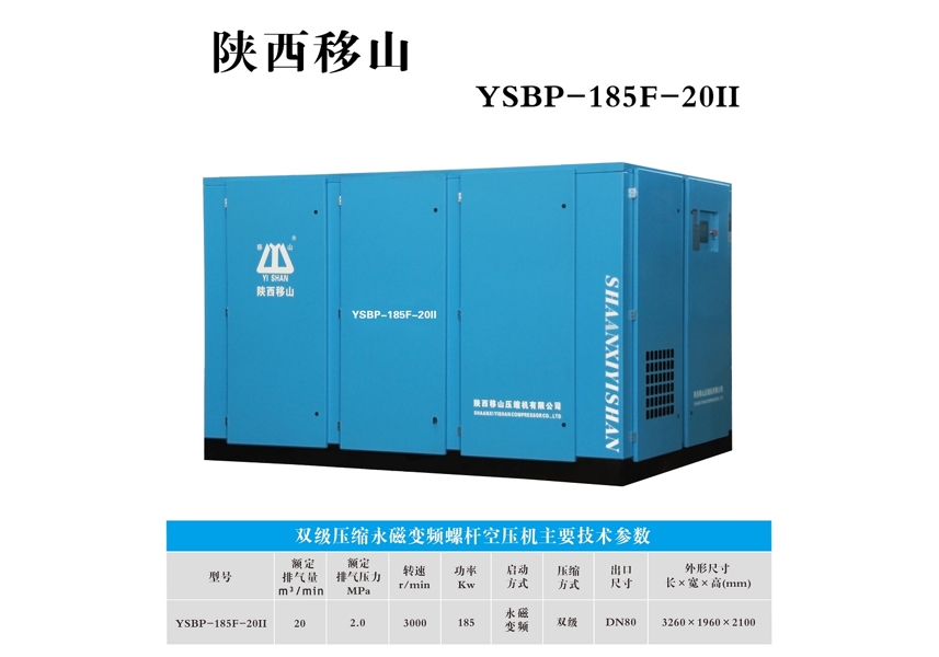 山西双级压缩永磁变频螺杆空压机YSBP-185F-20II
