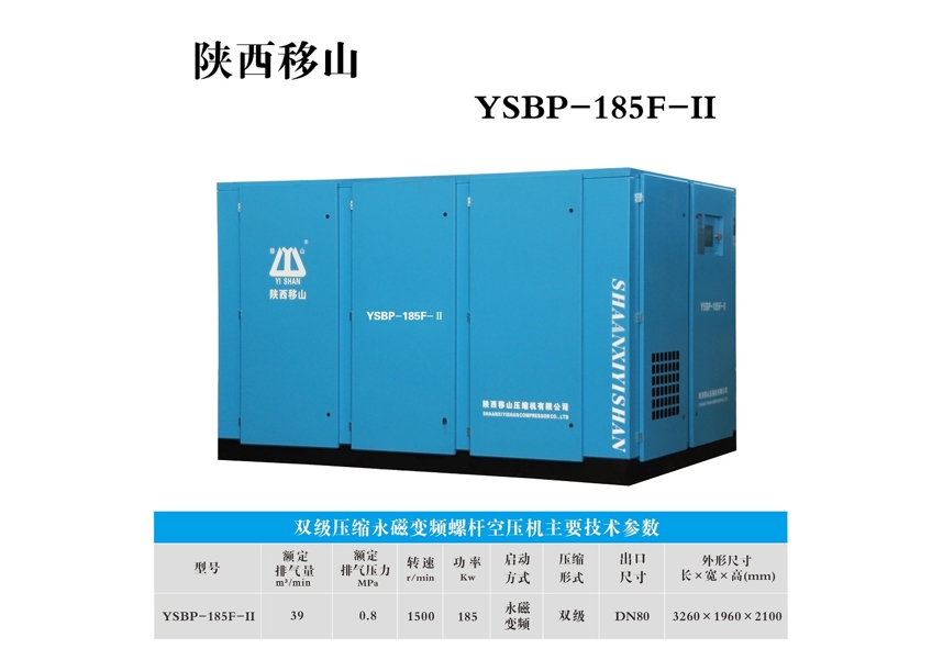 山西双级压缩永磁变频螺杆空压机YSBP-185F-II