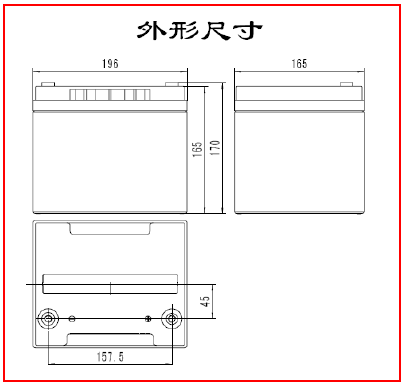 SE 12-38铅酸蓄电池外型