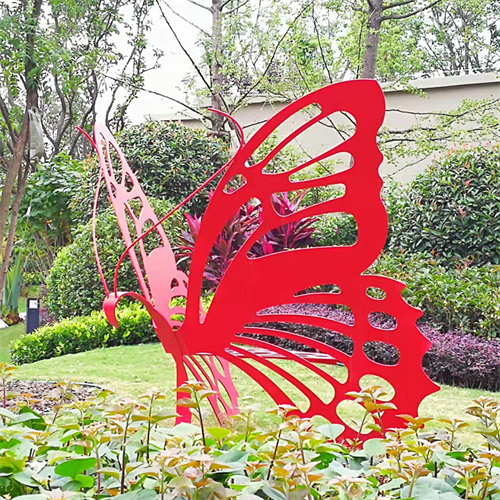 四川不锈钢雕塑案例——蝴蝶