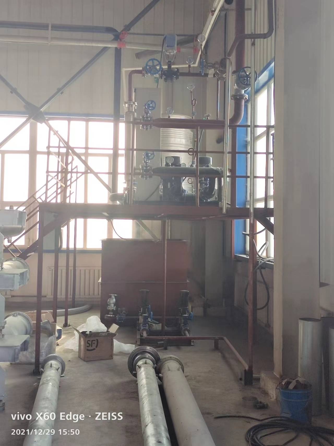 阿拉尔市双派管业8000蒸汽换热及冷凝水回收再利用设备
