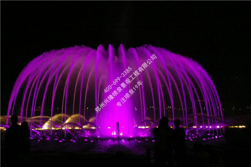 天门市文化广场喷泉实景