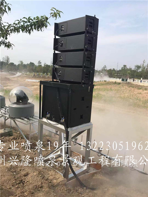 河南音乐喷泉施工工程线阵音响案例实景