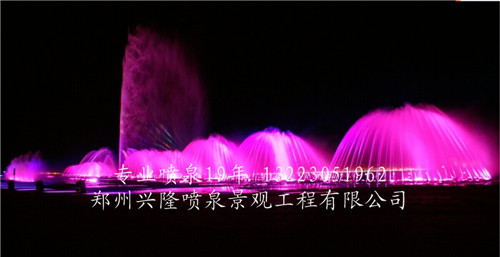 大同湖面喷泉安装实景