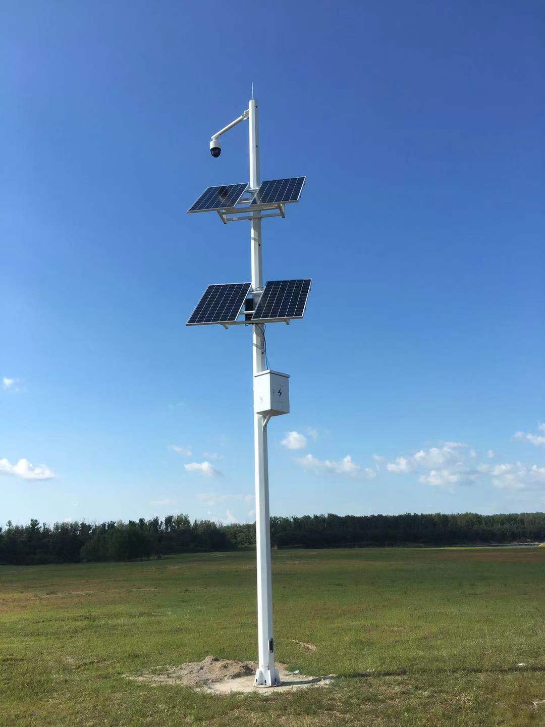 户外风光互补发电4G球机太阳能监控供电系统12V锂电池