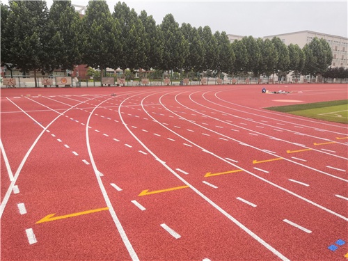 洛阳一高省长杯专用场地11000方全塑型塑胶跑道完工
