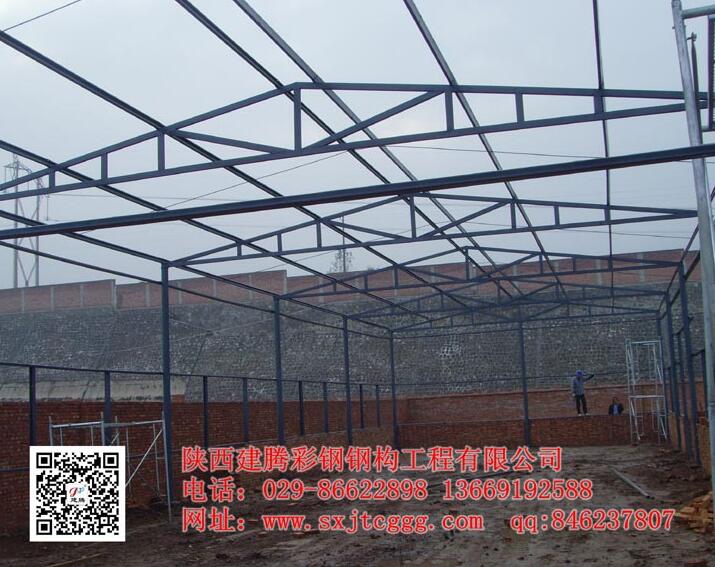 华县陕煤化集团库房工程现场