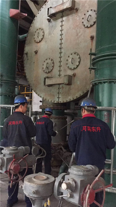 凝汽器换管河南安钢集团有限公司25MW施工现场