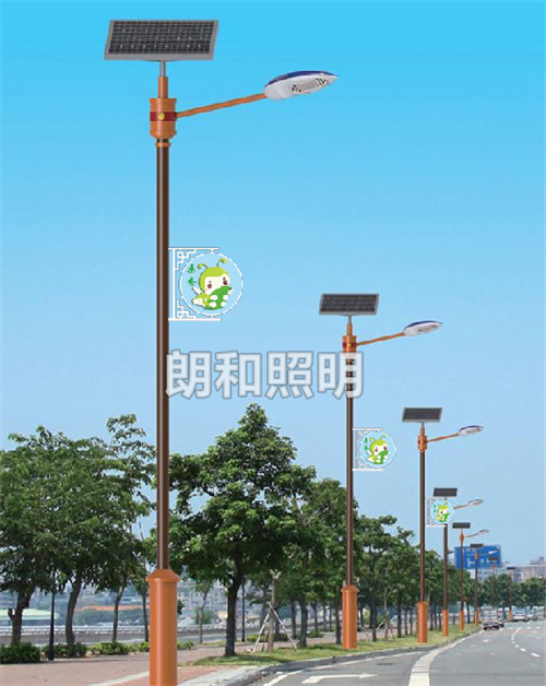 山西晋城6米太阳能定制特色路灯亮化施工案例