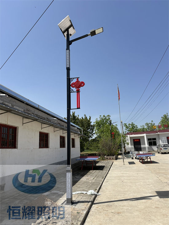 咸陽淳化施工案例中國結太陽能路燈