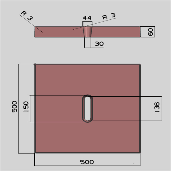 50x50x6單孔蓋板