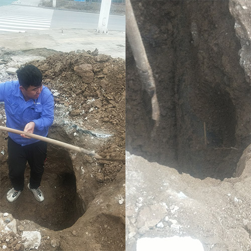 河北省衡水市桃城區(qū)橫一路管線探測開挖