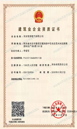 电力工程施工总承包 二级