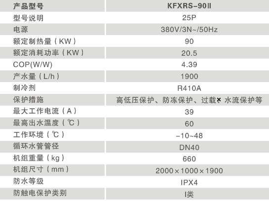 高溫型熱水系列KFXRS-15Ⅱ-G