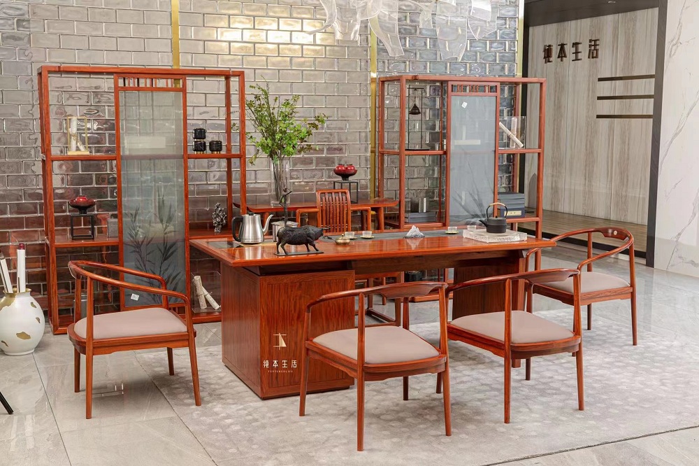 缅甸花梨木茶桌椅
