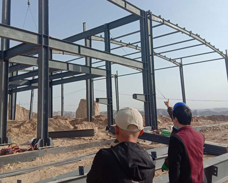 甘肃榆鑫钢结构承建皋兰机动车安全技术综合性检查项目钢结构工程