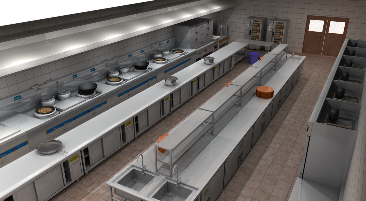 陕西4D厨房设计 全套服务 商用厨房设计 老旧厨房改造