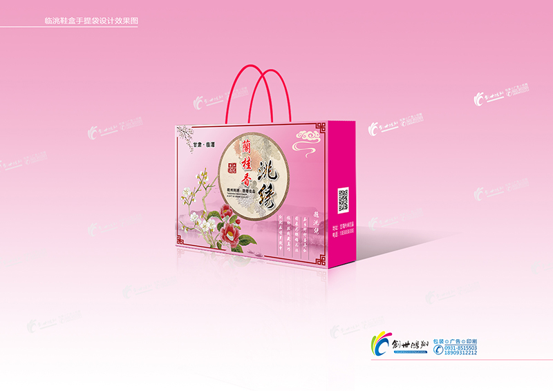 產品包裝設計-臨洮鞋盒手提袋設計