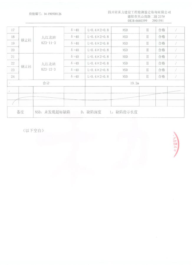 成都地鐵17號(hào)線鋼立柱及檢測(cè)報(bào)告