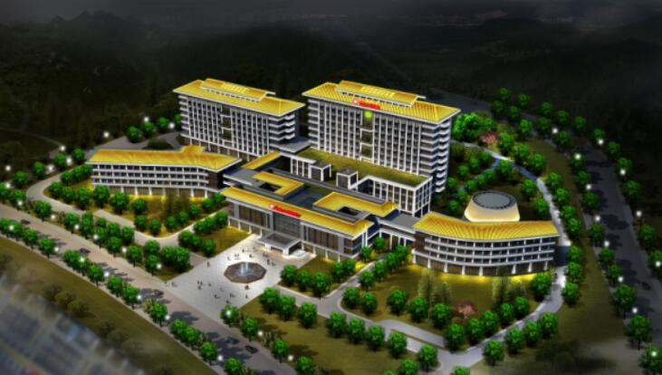 岐山医院鸟瞰-甘肃城市楼宇亮化工程
