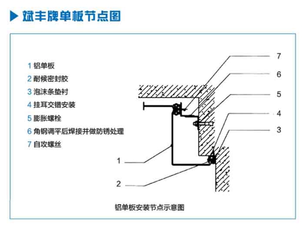 斌丰牌铝天花板节点图