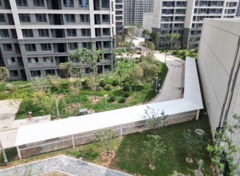 鱼化璟苑小区L型膜结构车棚项目