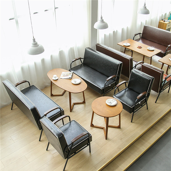 工業風鐵藝沙發咖啡西餐廳辦公室