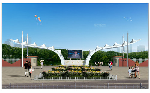 山西省运城市公园大门膜结构