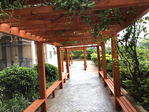 成都防腐木花架定制