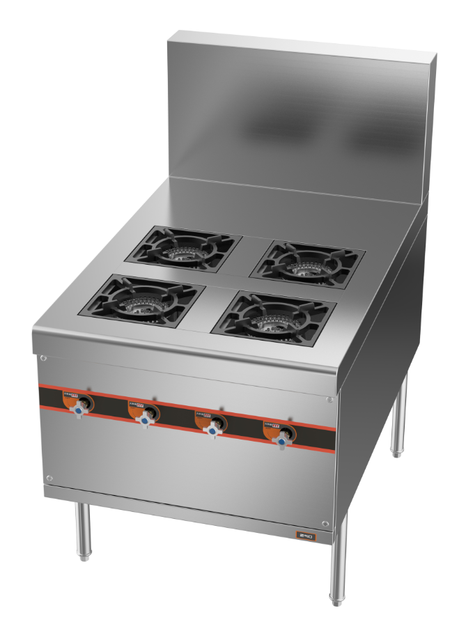 成都不銹鋼廚房設備-四頭燃氣煲仔爐750x1150x800+410