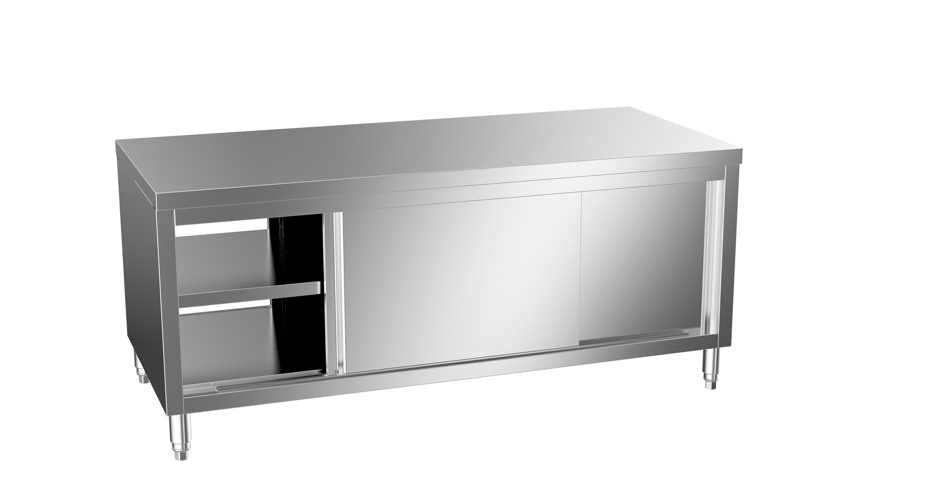 成都不锈钢厨具-双通打荷柜1800x800x800