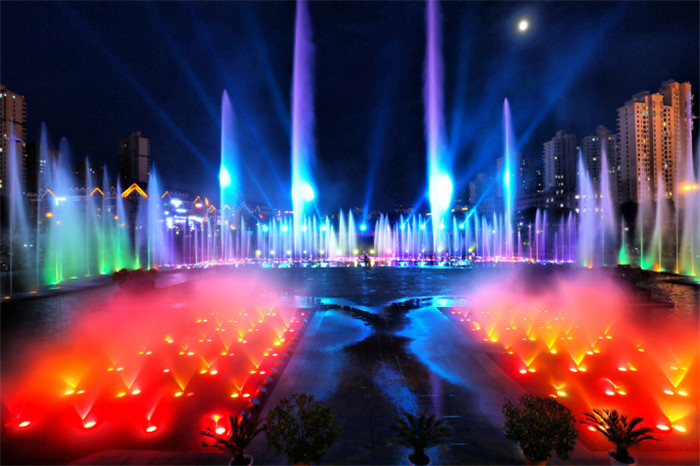 张掖中心广场音乐喷泉