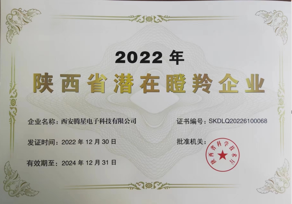2022年 陕西省潜在瞪羚企业