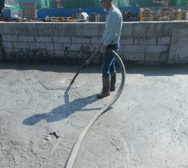 泡沫混凝土施工现场