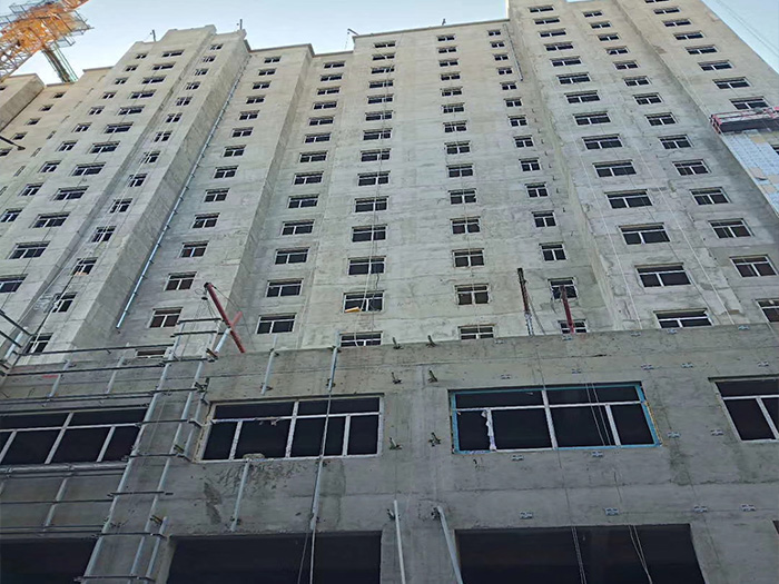 宁夏市内高层小区外墙保温工程施工案例展示